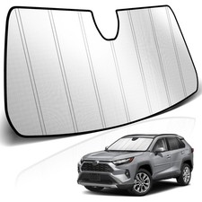 KUST Windshield Sun Shade for Toyota RAV4 2019-2025 Foldable Thicken Window S...