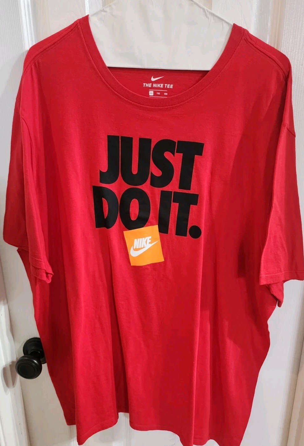 Nike Mens Just Do It Crewneck Graphic Short Sleeve T-Shirt Red 2xl
