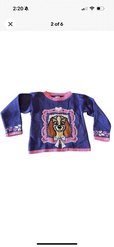 Disney classics vintage lady and the tramp sweater skirt set size 4t new - Picture 2 of 5