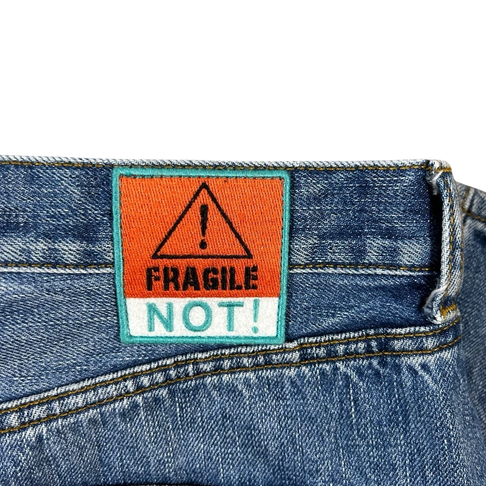 Jean Denim Clásico Tory Burch Vintage Lavado Talla 32 Frágil No $298 Botón Mosca Foto 2 de 4