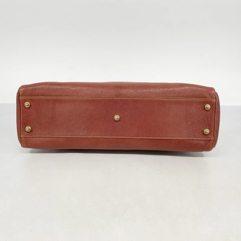 Cartier Marcello Red Leather Shoulder Bag Gold Tone Vintage Authentic - Image 3 of 4