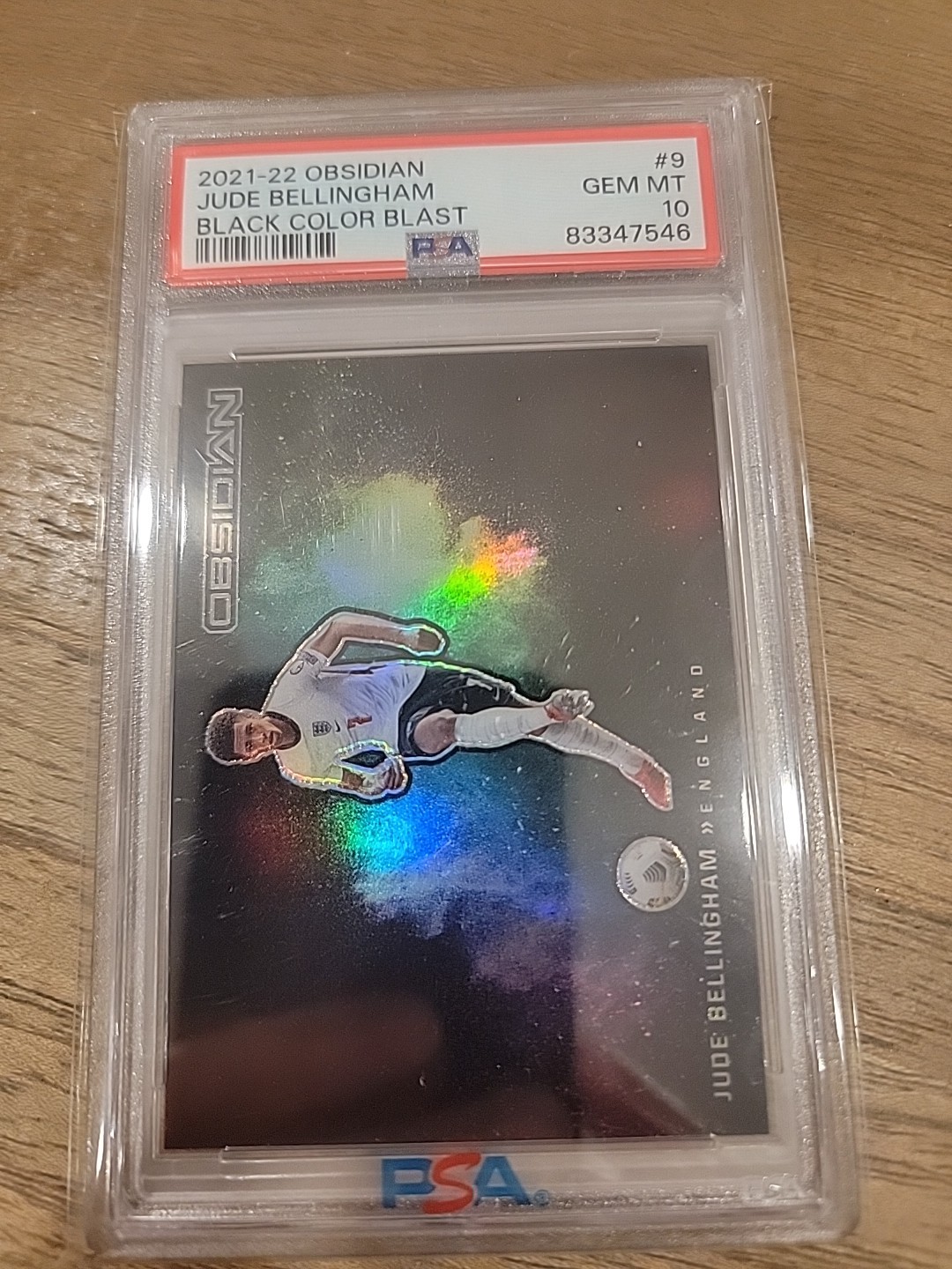 2021-22 Obsidian Jude Bellingham Black Color Blast #9 PSA 10