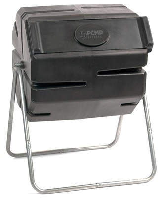 37 Gallon 1 Piece Plastic Single Chamber Roto Tumbling Composter Outdoor Elev...