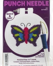 DIY Design Works Butterfly Punch Needle Craft Kit