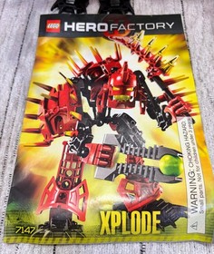 LEGO Hero Factory Xplode 7147 &ndash; Figure w/ Manual (2010 Retired Set Missing Blade