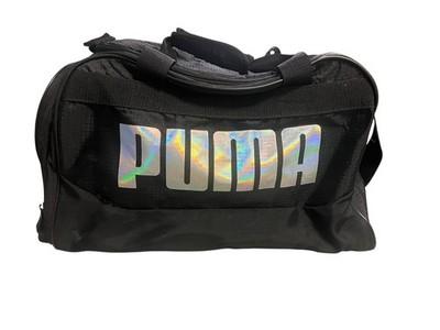 Puma Black Evercat Dispatch Duffel Bag Gym Yoga Crossbody Multicolor Logo