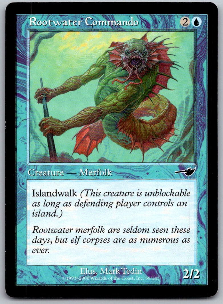 Rootwater Commando 39 Common Nemesis Magic: The Gathering Lightly Played