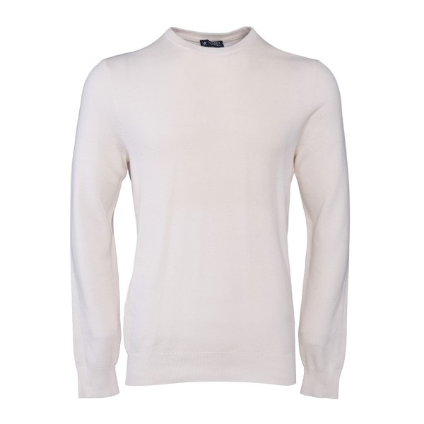 Hackett London Herren Pullover Ecru Knit Logo HM702815 100% Baumwolle Gr. S-image