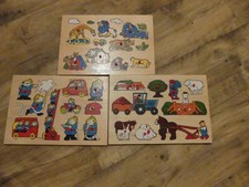 Holzpuzzle ab 1 jahr  Bauernhof /Wildtiere/Feuerwehr