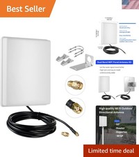 15dBi Outdoor Dual-Band WiFi Panel Antenna with 10FT Cable for Long-Range Boost