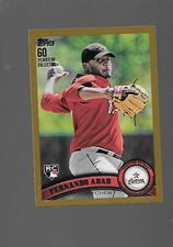 2011  Fernando Abad, Topps, Rookie, Gold, Numbered 1865/2011