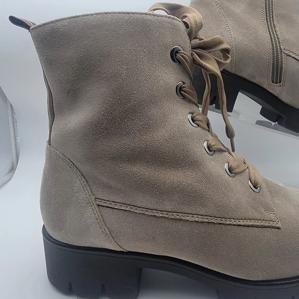 BOTAS GABOR 91.711 EM PALMILHA REMOVÍVEL DE CAMURÇA DO DESERTO, BOTA DE COMBATE AMARRADA TAMANHO 7 1/2 - Imagem 2 de 4