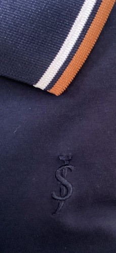 Scott James Poloshirt Herren Small Navy Kurzarm Kragen Freizeit Preppy - Bild 5 von 8