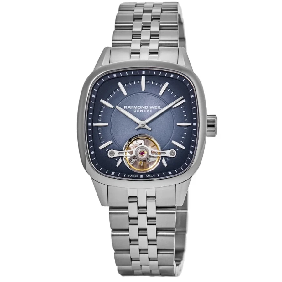 Nuevo reloj para hombres Raymond Weil Freelancer automático esfera azul acero 2790-ST-50051