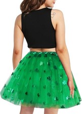 Women Teens Tutu Adult 4 Layered Tulle Skirt with Satin Lined Dance Non See-Thro