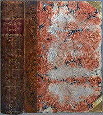 1830 -TATTOOS/SLAVERY/ISLAM/CHEROKEE- GENTLEMAN'S MAGAZINE Vintage Bound Book