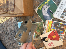 View-Master Viewer w/ Assorted Reels Lot Flipper Mighty Mouse Disney 1955