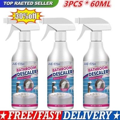 3PCS JUE-FISH Bathroom Foam Cleaner Descaling Bathtub Agent Clean Spray*60ML