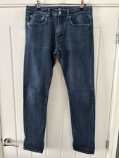 Edwin ED-80 Jeans Men's W32 L32 Slim Tapered Japanese Denim Blue Wash Zip Fly