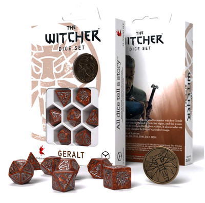 8x Witcher Würfelset Geralt Monsterjäger RPG Tabletop Q-Workshop