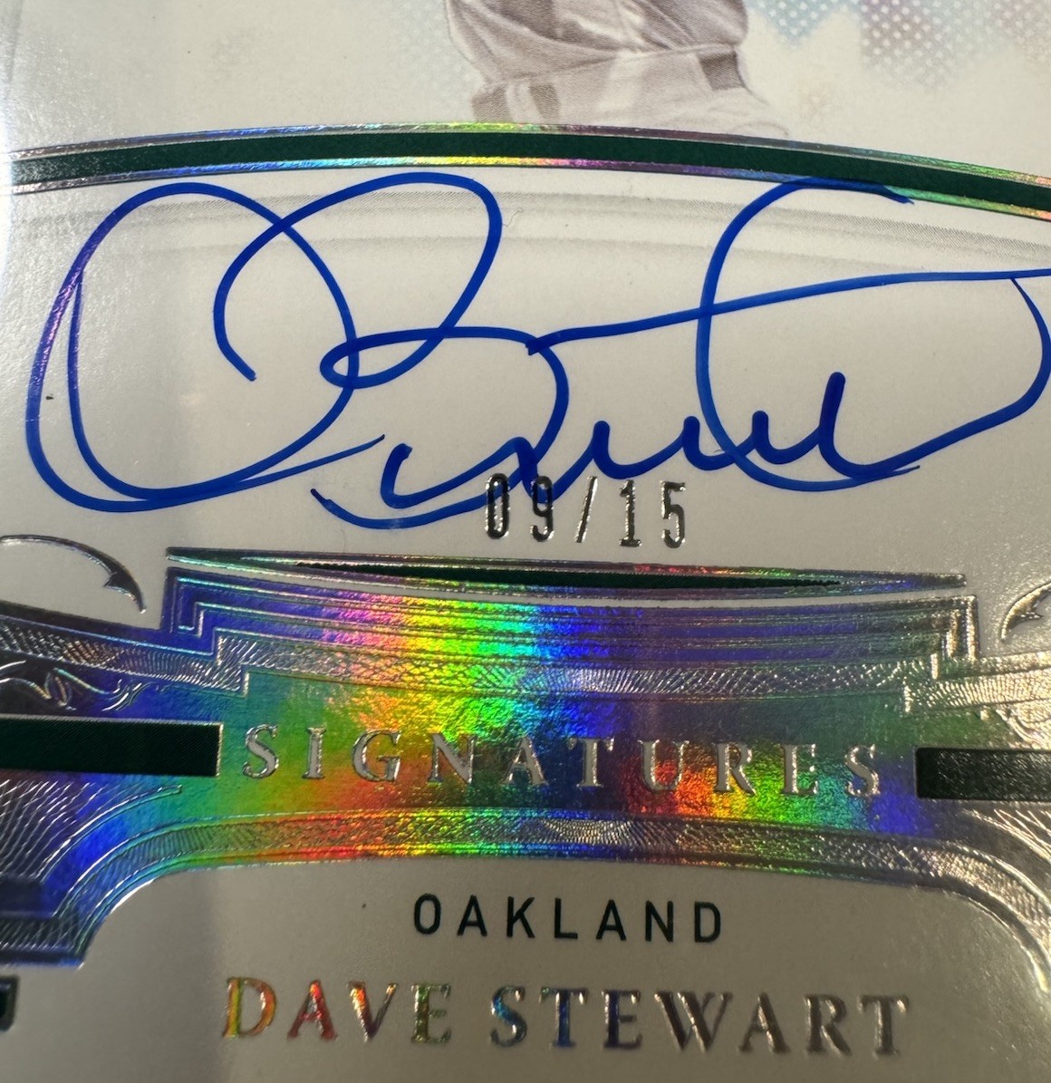 2021 Flawless Signatures Oakland Athletics  DAVE STEWART AUTO 9/15 1989 WS MVP view 7