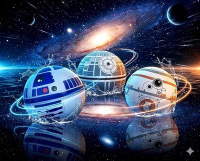 Star Wars Strandball aufblasbares Spielzeug Todesstern BB8 R2 D2 14''