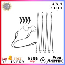 4 Pack Leather Eyeglass Straps Adjustable Sunglasses Neck Lanyard for Men Women