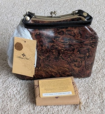 Patricia Nash Leather Laurena Animal Print Frame Bag. New With Tag