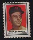1962 Topps Baseball Don Schwall #NNO