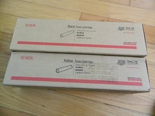 GENUINE LOT 2 Xerox Phaser 7750 Black Yellow TONER 106R00652 106R00655 NEW