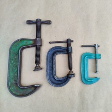 3X Vintage Cincinnati Tool Co 2,3,4" No. 530-4 C Clamp Made in USA