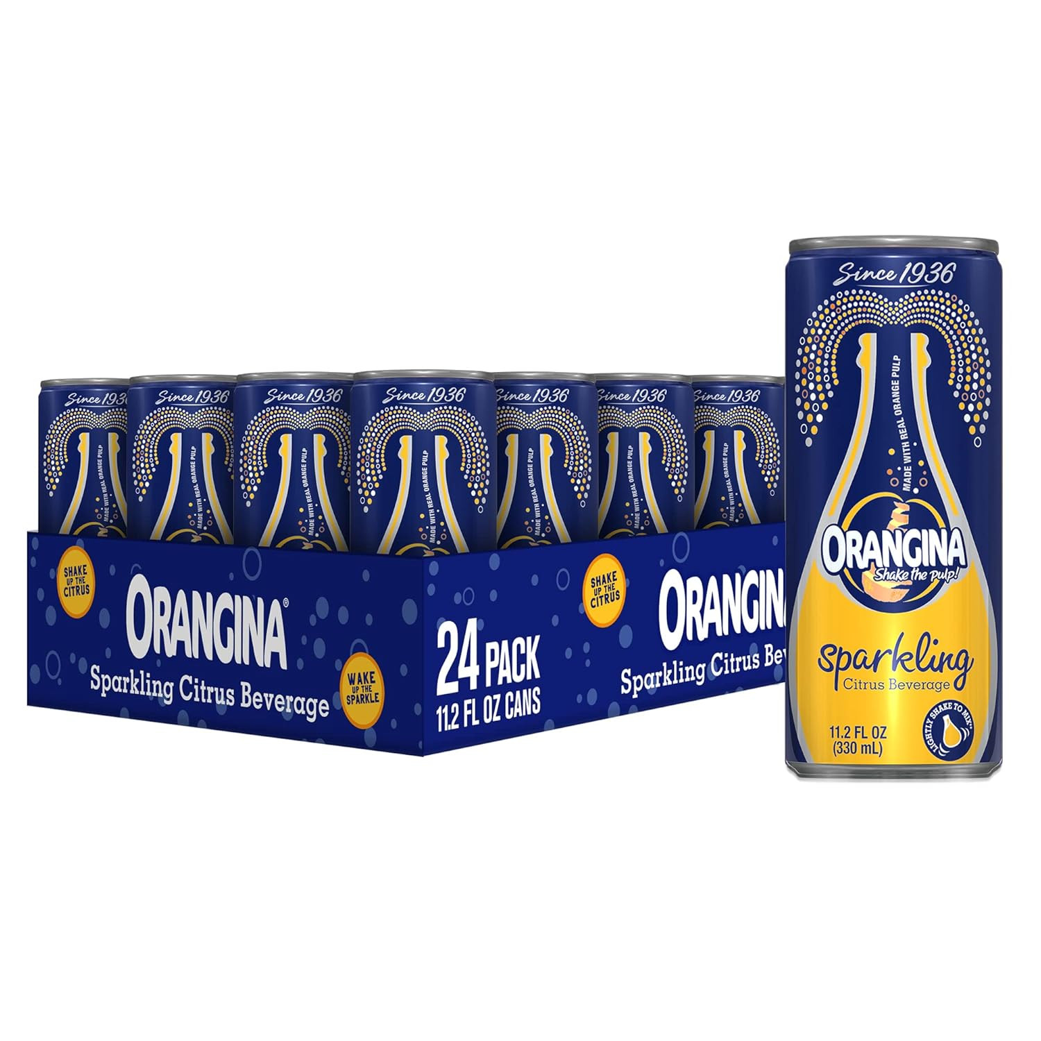 - Citrus Sparkling Juice Beverage - Light Pulp - Original Imported European Fren