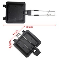 Falten Campinggrill Picknicks 33*14*4,5 Cm Aluminiumlegierung Schwarz Tragbar – Bild 11
