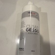 Clear Gesso Primer for Acrylic Painting - 16oz Acrylic Gesso Primer for Oil
