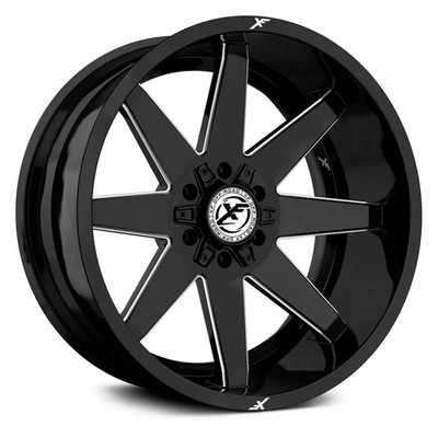 XF Off-Road XF-236 Wheels 20x12 (-44, 8x170, 125.2) Black Rims Set of 4