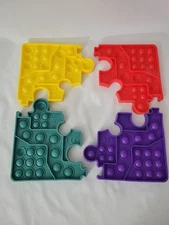 Puzzle Pieces Pop Its Fidget Toys Set of 4