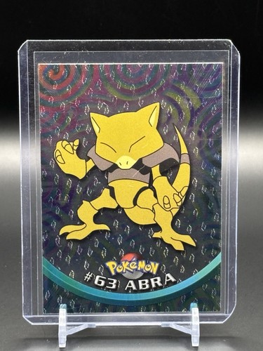 POKEMON CARD Foil/Holo ABRA #63 Black Label 1999 Topps TV Animation Edition
