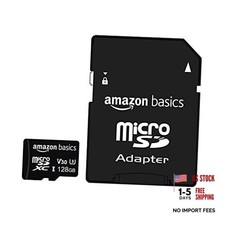 - microSDXC Memory Card with Full Size Adapter, A2, U3, read speed up to 128GB