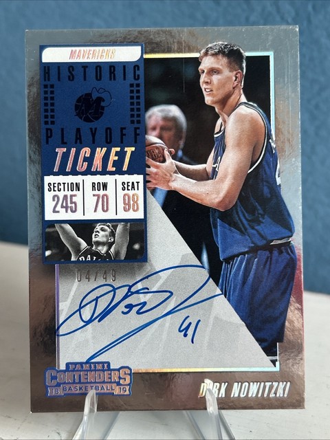 2018-19 Panini Contenders - Dirk Nowitzki Playoff Ticket /49 ON CARD AUTO