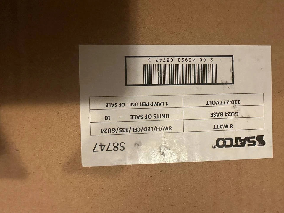 Satco S8747 LED-CFL 8W GU24 Base 3000K Neutral White – Lot of 10 Bulbs - Image 3 of 3