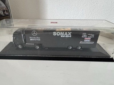 Herpa MB SK94 1853 Renntransporter mit PC ''AMG Mercedes Sonax'' 1:87 /DTM 1995