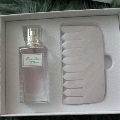 Dior Miss Dior hair mist 1 oz 30ml and rose quartz hair comb brush