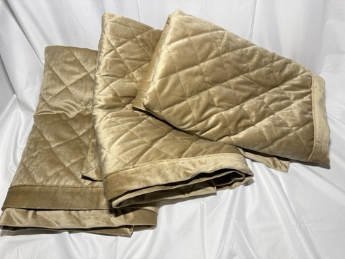 HiEnd Accents 3 Euro 26x26” +1.5” Zippered Pillow Shams Gold Velvet