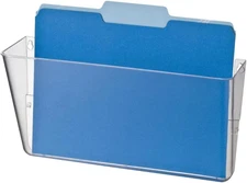 Single Pocket Clear Wall File, Letter Size Expandable