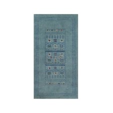 2'3"x4'5" Blue Modern Lori Buft Animal Figurine Wool Hand Knotted Mat Rug R91320