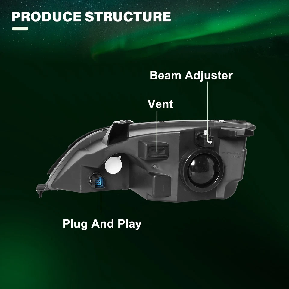 Faros halógenos para Ford Focus 2005-2007 2 piezas [estilo OE] izquierda+derecha 05 06 07 Foto 4 de 4