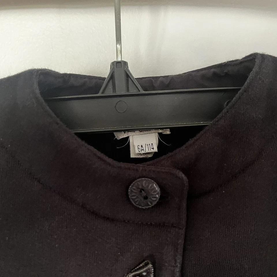 Suéter Babymini par Catimini Niñas Talla 6A/114 Francia 100% Algodón De Colección Negro Foto 3 de 4