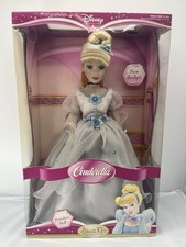 DISNEY PRINCESS CINDERELLA PORCELAIN KEEPSAKE DOLL 14" BRIDE BRASS KEY NIB RARE