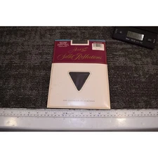 Hanes Reflections Silky Sheer Control Top Sandalfoot Pantyhose Barely Black AB