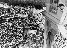 The Egyptian Prime Minister Abdel NASSER being acclaimed by crowd - Old Photo